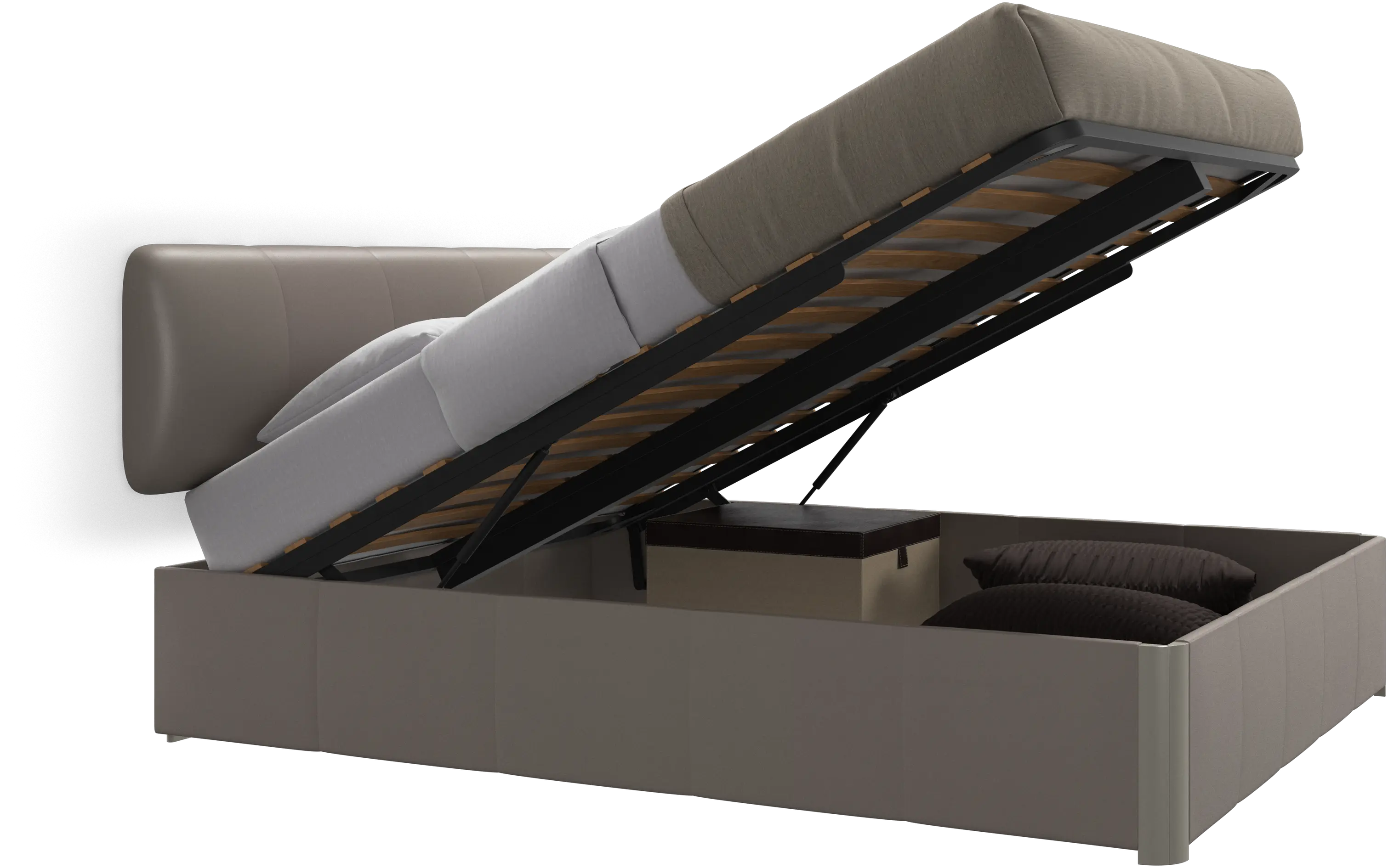 収納付きデザイナーベッド | コレクションはこちら - レザー | ボー